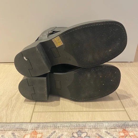 AquaDiva Leather Motorcycle Zip Boots - Size 38 - Picture 3 of 3